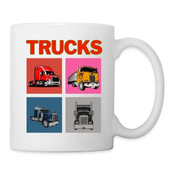 Lastwagen - Tasse - Weiß - Rechts