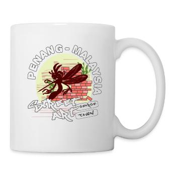 Mücke Graffiti - Tasse - Weiß - Rechts