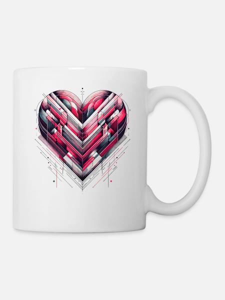 Futuristic Heart - Mug - white