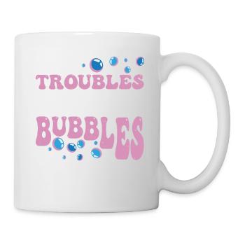 Moins de problèmes, plus de bulles 14 - Mug blanc - blanc - Droite