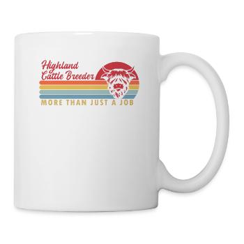 Highland Cattle Breeder more than a Job Highland - Mug - white - Right