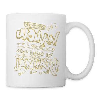 Frauen die im Januar geboren sind - Graffiti - Tasse - Weiß - Rechts