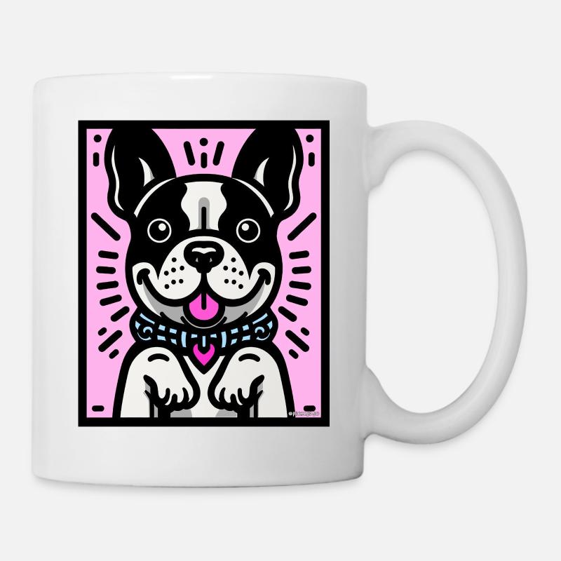 Mignon Frenchie - Rose - Mug blanc - blanc