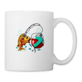 7 Geburtstag Angler Angeln - Tasse - Weiß - Rechts