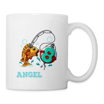 8 Anniversaire Pêcheur à la ligne - Mug blanc - blanc - Droite