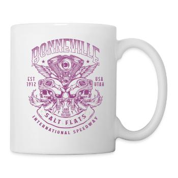 Bonneville Salt Flats Motorradrennen Vintage - Tasse - Weiß - Rechts