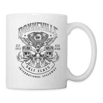 Bonneville Salt Flats Motorradrennen Vintage - Tasse - Weiß - Rechts