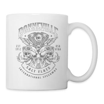 Bonneville Salt Flats Motorradrennen Vintage - Tasse - Weiß - Rechts