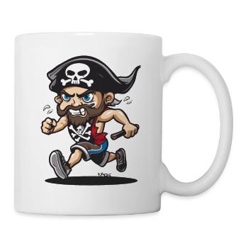 Coureur de fond Marathon Pirate - Mug blanc - blanc - Droite