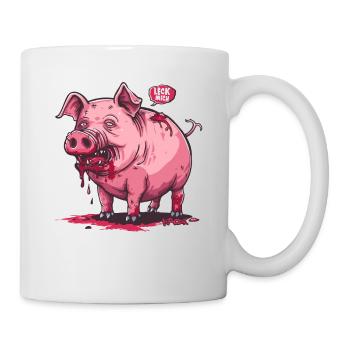 Lèche-moi, cochon zombie détruit - Mug blanc - blanc - Droite