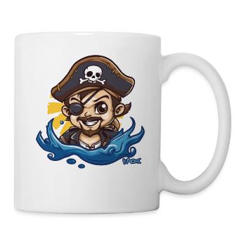 Der gutaussehende Chibi Kapitän Pirat - Tasse - Weiß - Rechts