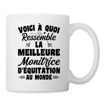 La Meilleure Monitrice D'équitation Au Monde - Mug blanc - blanc - Droite
