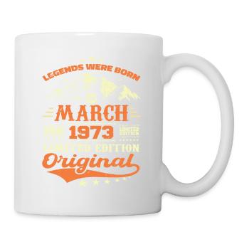 Cadeau D'anniversaire Nées En Mars 1973 Vintage - Mug blanc - blanc - Droite