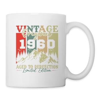 Original 1960 Vintage Geburtstag Retro - Tasse - Weiß - Rechts