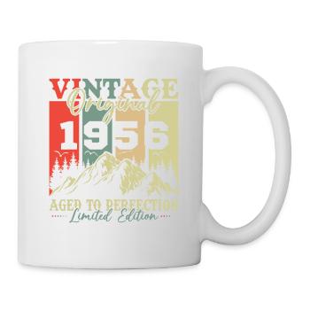Original 1956 Vintage Geburtstag Retro - Tasse - Weiß - Rechts