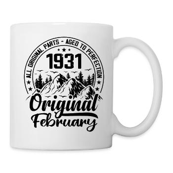 1931 February Original: 93 Years Anniversary Gift - Mug - white - Right
