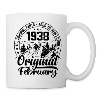 1938 February Original: 86 Years Anniversary Gift - Mug - white - Right