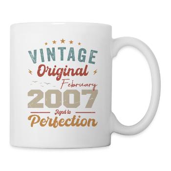 Born in February 2007 vintage 2007 birthday - Mug - white - Right