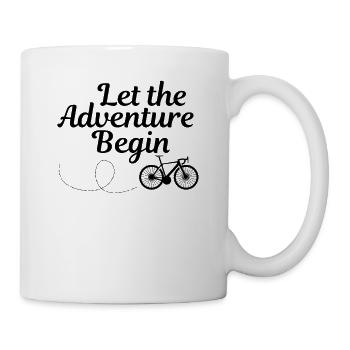 Let The Adventure Begin - Gravel Bike Bikepacker B - Tasse - Weiß - Rechts