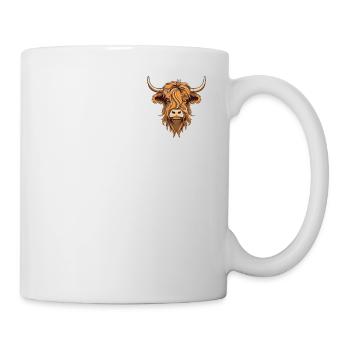 Highland bovins Logo emblème Highland vache Highland Highland - Mug blanc - blanc - Droite
