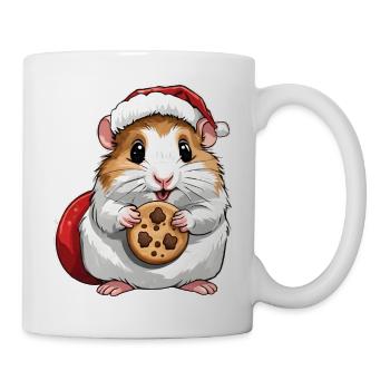 Hamster Design , Süßer Hamster , Keks , Weihnacht - Tasse - Weiß - Rechts