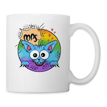 clumsy, colorful, cat-like - Mug - white - Right