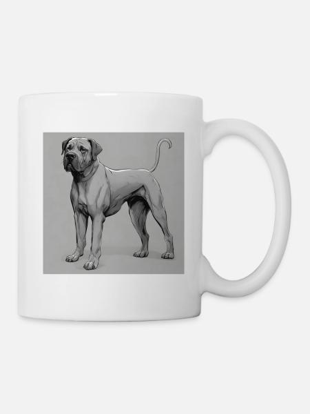 Great Dane ams motif drawing - Mug - white