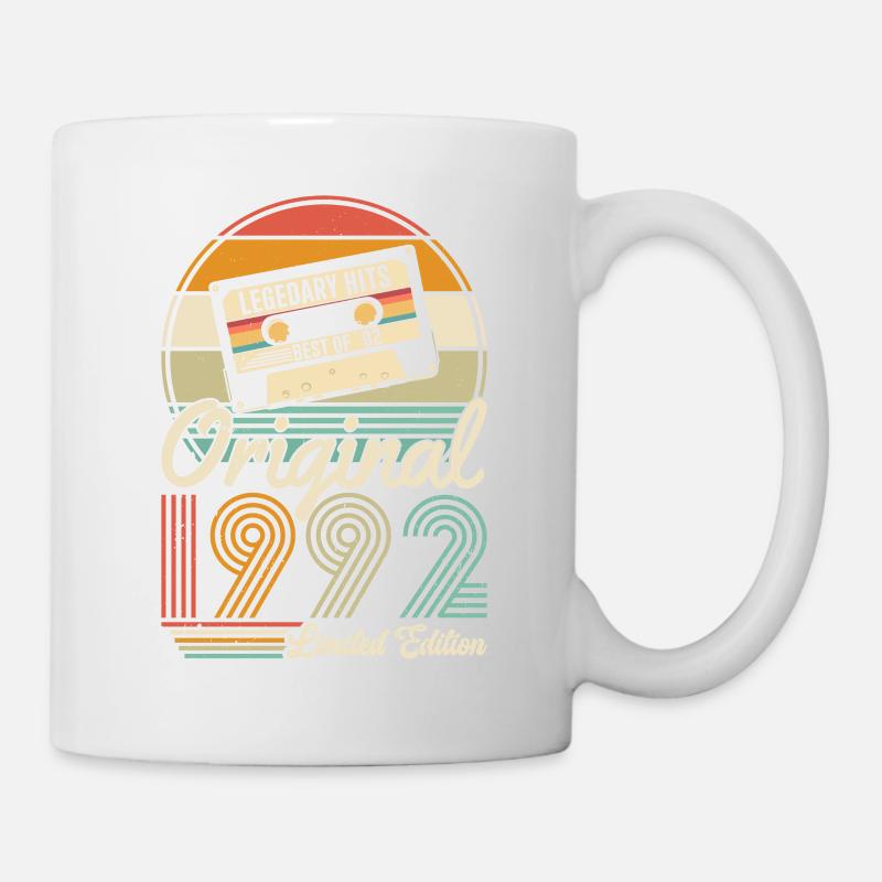 Einzigartiges 1992 Vintage Geburtstagsdesign Retro - Tasse - Weiß