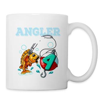 4 Birthday Angler Fishing - Mug - white - Right