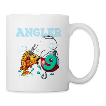 9 Birthday Angler Fishing - Mug - white - Right