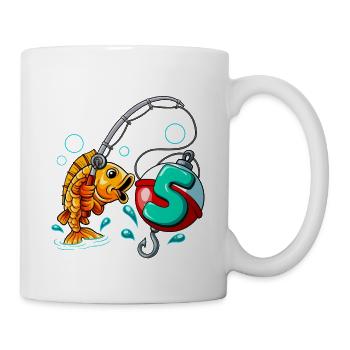 5 Birthday Angler Fishing - Mug - white - Right