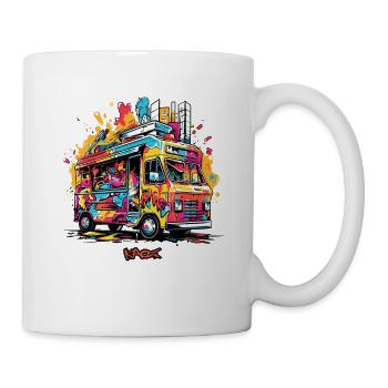 Food-Truck-Graffiti - Tasse - Weiß - Rechts