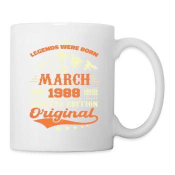 Cadeau D'anniversaire Nées En Mars 1988 Vintage - Mug blanc - blanc - Droite