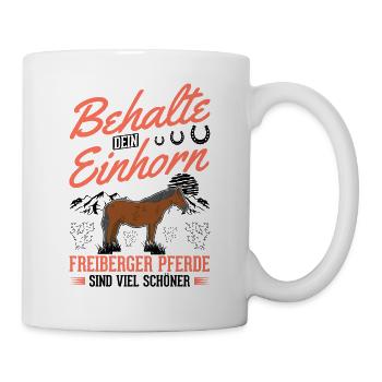 Freiberg cheval licorne - Mug blanc - blanc - Droite