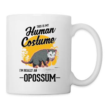 Opossum Costume Humain Possum Halloween Beutelratte - Mug blanc - blanc - Droite