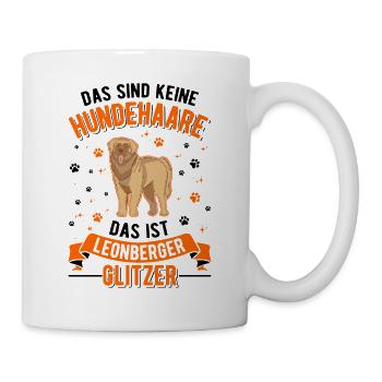Leonberger Glitzer - Tasse - Weiß - Rechts