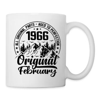 1966 February Original: 58 Years Birthday Gift - Mug - white - Right