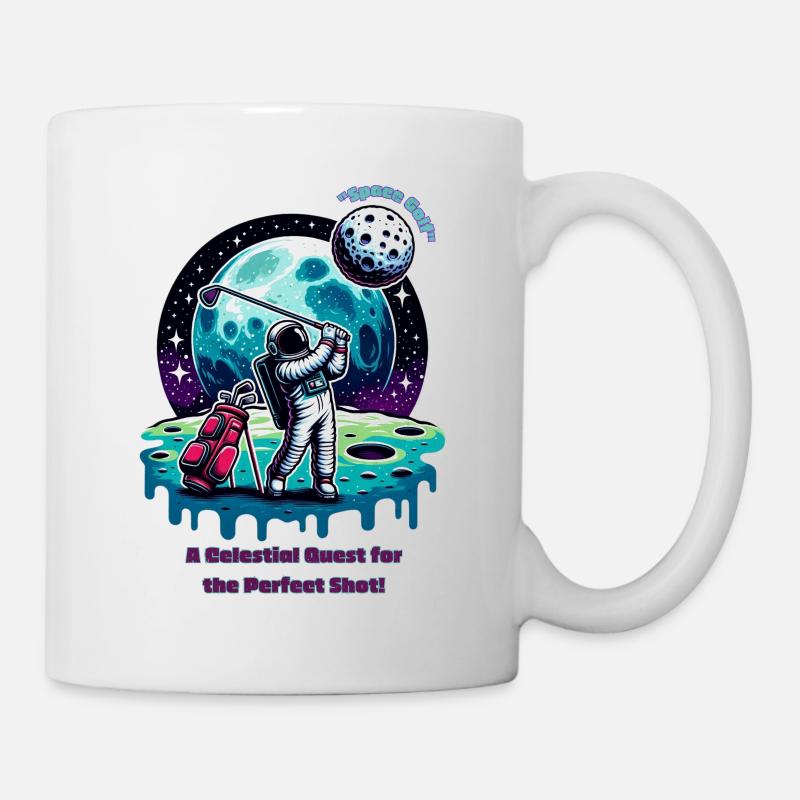 Space Golf - Tasse - Weiß