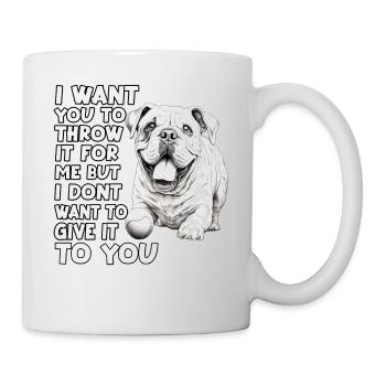 Tenue de promenade pour Bulldogs anglais - Mug blanc - blanc - Droite