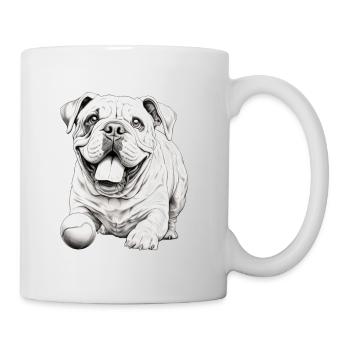 Bouledogues anglais Dog Holder T Dog Walking - Mug blanc - blanc - Droite