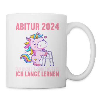 Abitur Junge Mädchen Abi Abitur 2024 - Tasse - Weiß - Rechts