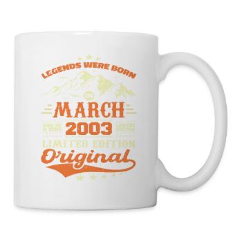 Cadeau D'anniversaire Nées En Mars 2003 Vintage - Mug blanc - blanc - Droite