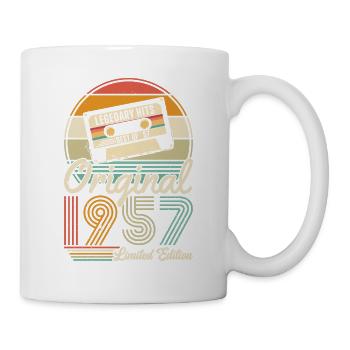 Vintage 1957 - Retro Birth Year - Legendary Gift - Tasse - Weiß - Rechts