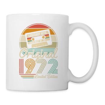 Vintage 1972 - Retro Birthday Gift - Tasse - Weiß - Rechts