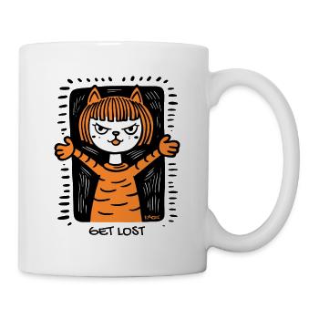 Get lost! Cartoon cats girls - Mug - white - Right