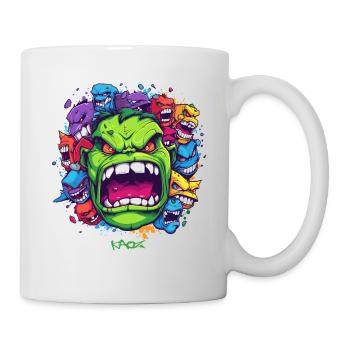 viele coole Monster - Tasse - Weiß - Rechts