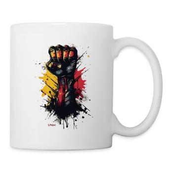 Deutschland erhebt die Faust für Toleranz - Tasse - Weiß - Rechts