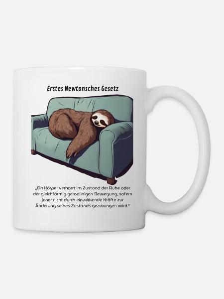 Erstes Newtonsches Gesetz - Tasse - Weiß