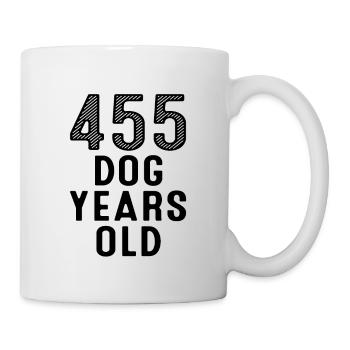 455 Chien Ans 65e Anniversaire - Mug blanc - blanc - Droite