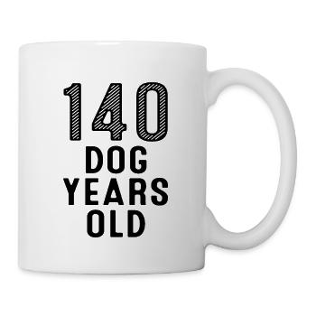 140 Chien Ans 20e Anniversaire - Mug blanc - blanc - Droite